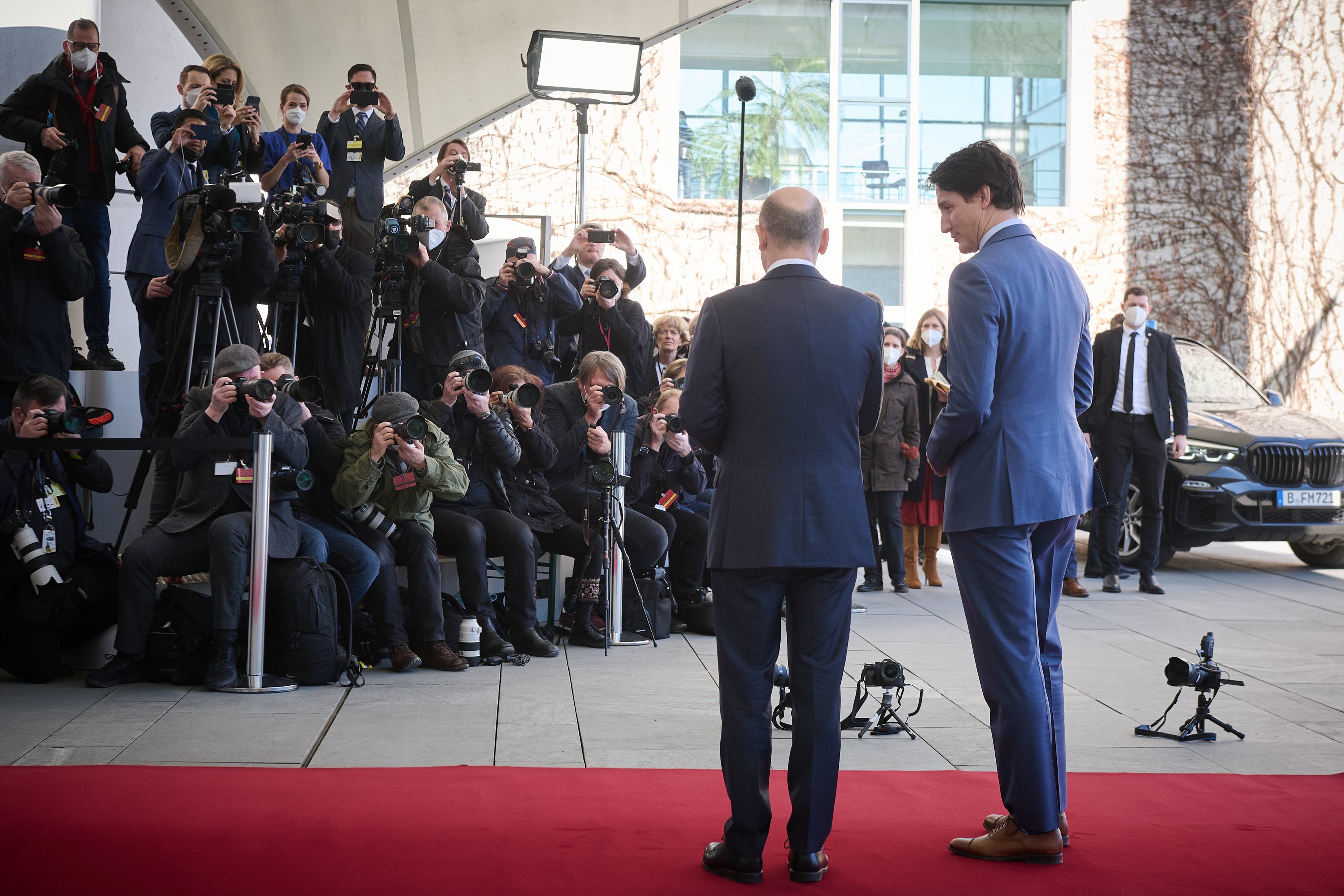 Olaf Scholz empfängt Justin Trudeau