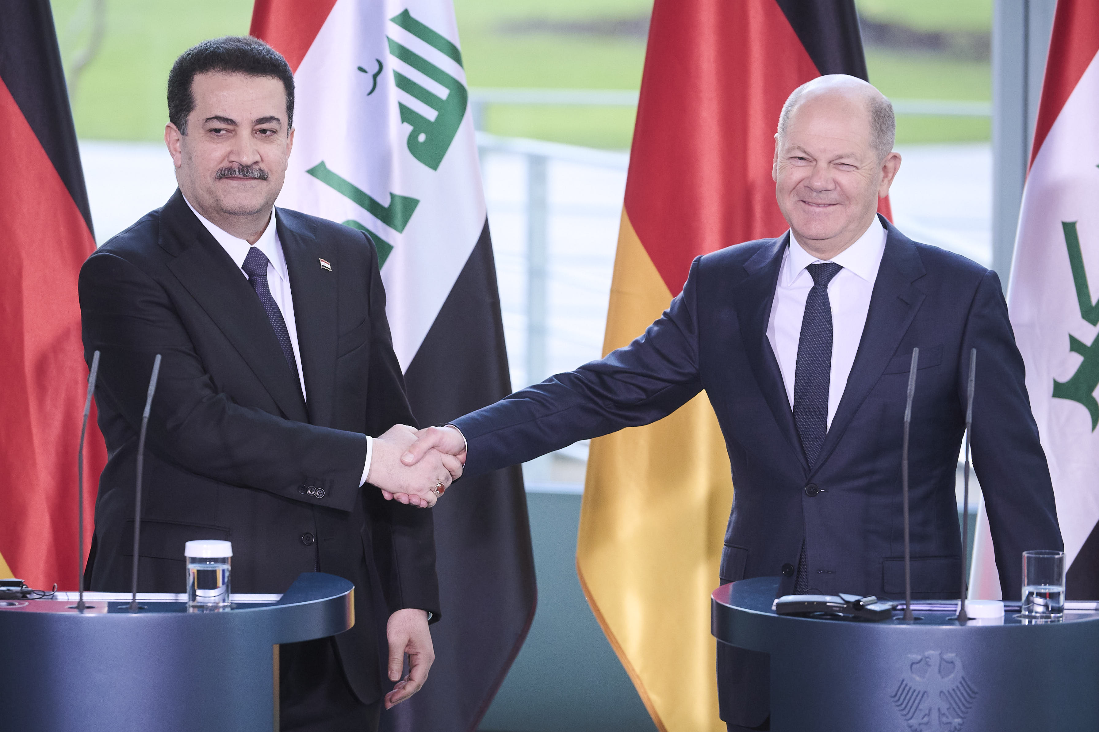 Berlin, Olaf Scholz trifft den Ministerpräsidentender Republik