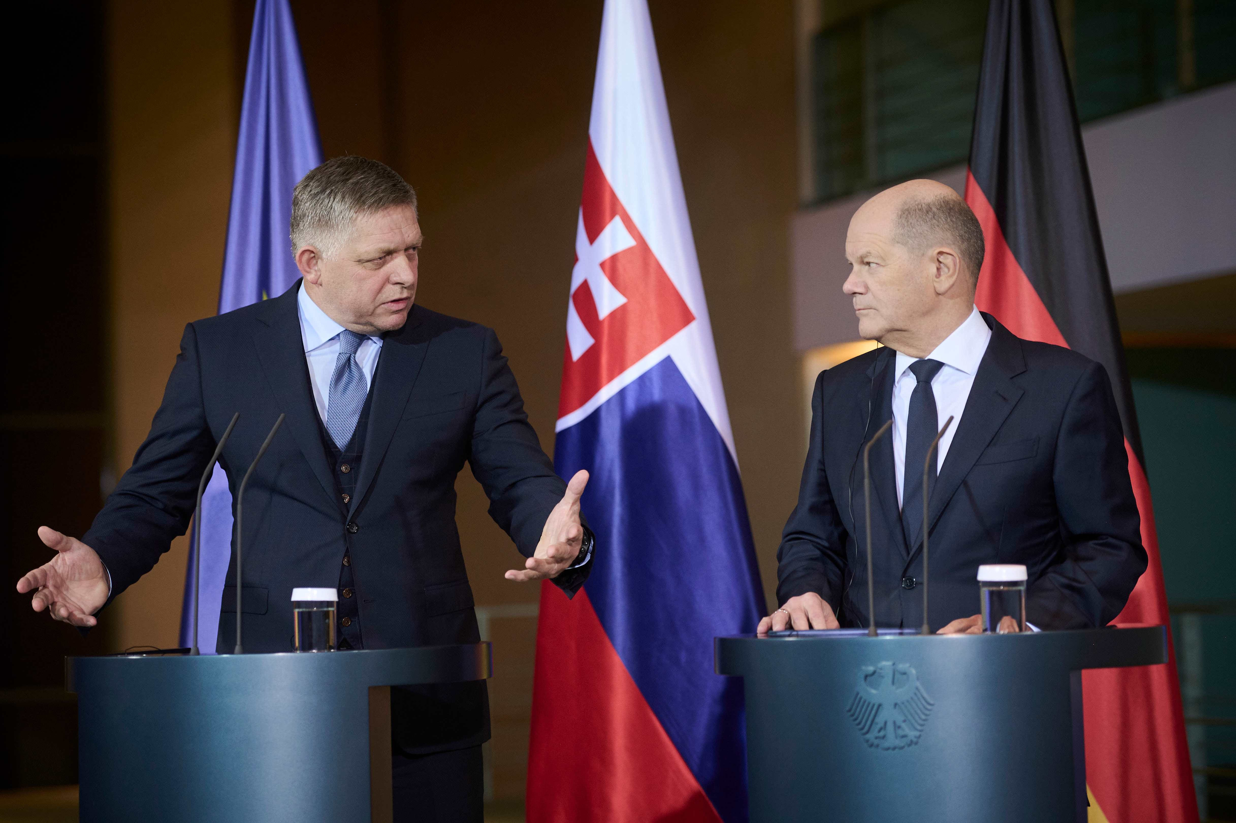 Berlin, Olaf Scholz trifft den Ministerpräsidenten der Slowakischen Republik Robert Fico