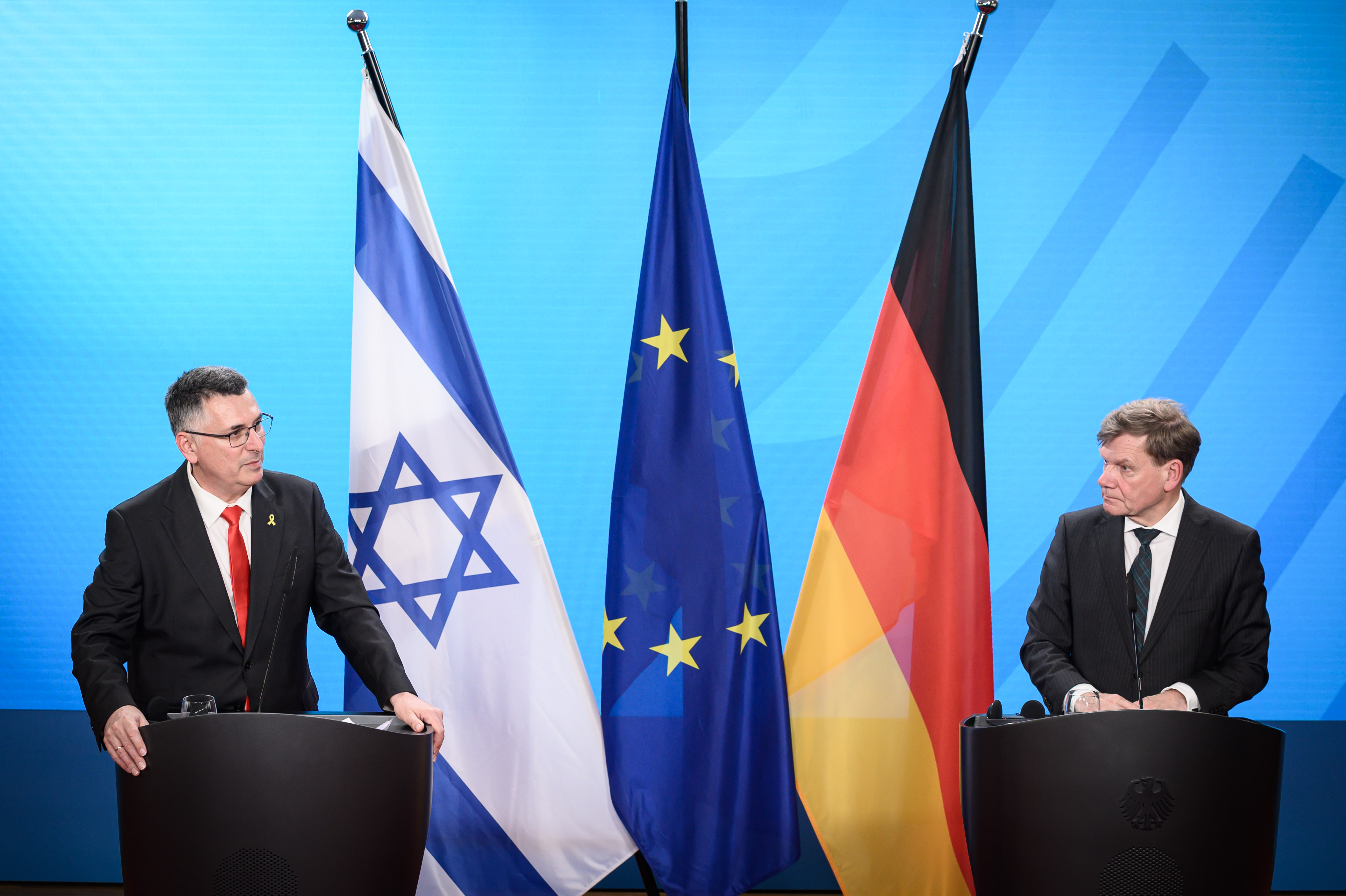 Berlin, Pressebegegnung Johann Wadephul und Gideon Sa‘ar