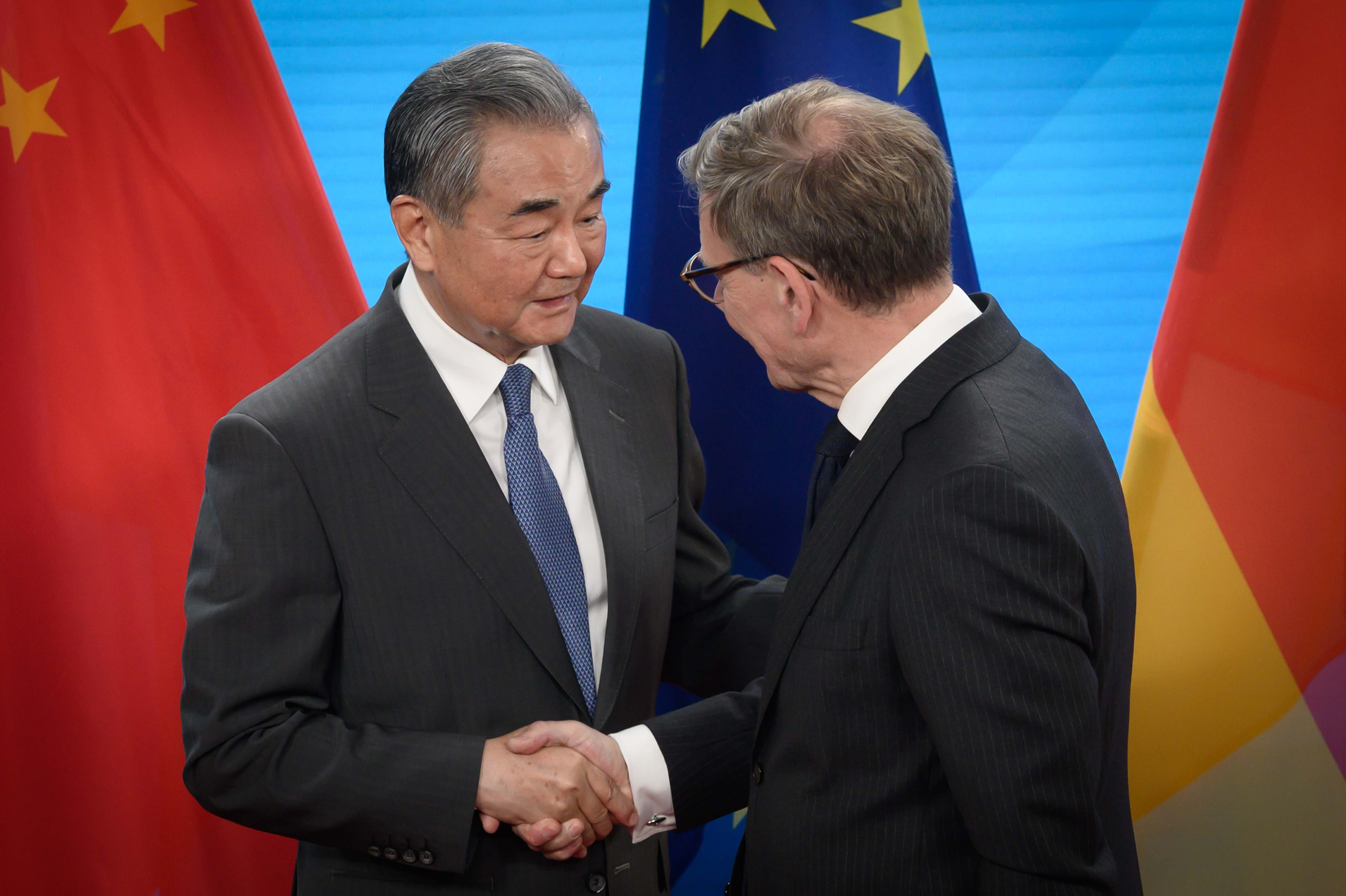 Berlin, Pressebegegnung von Außenminister Johann Wadephul mit dem chinesischen Außenminister Wang Yi