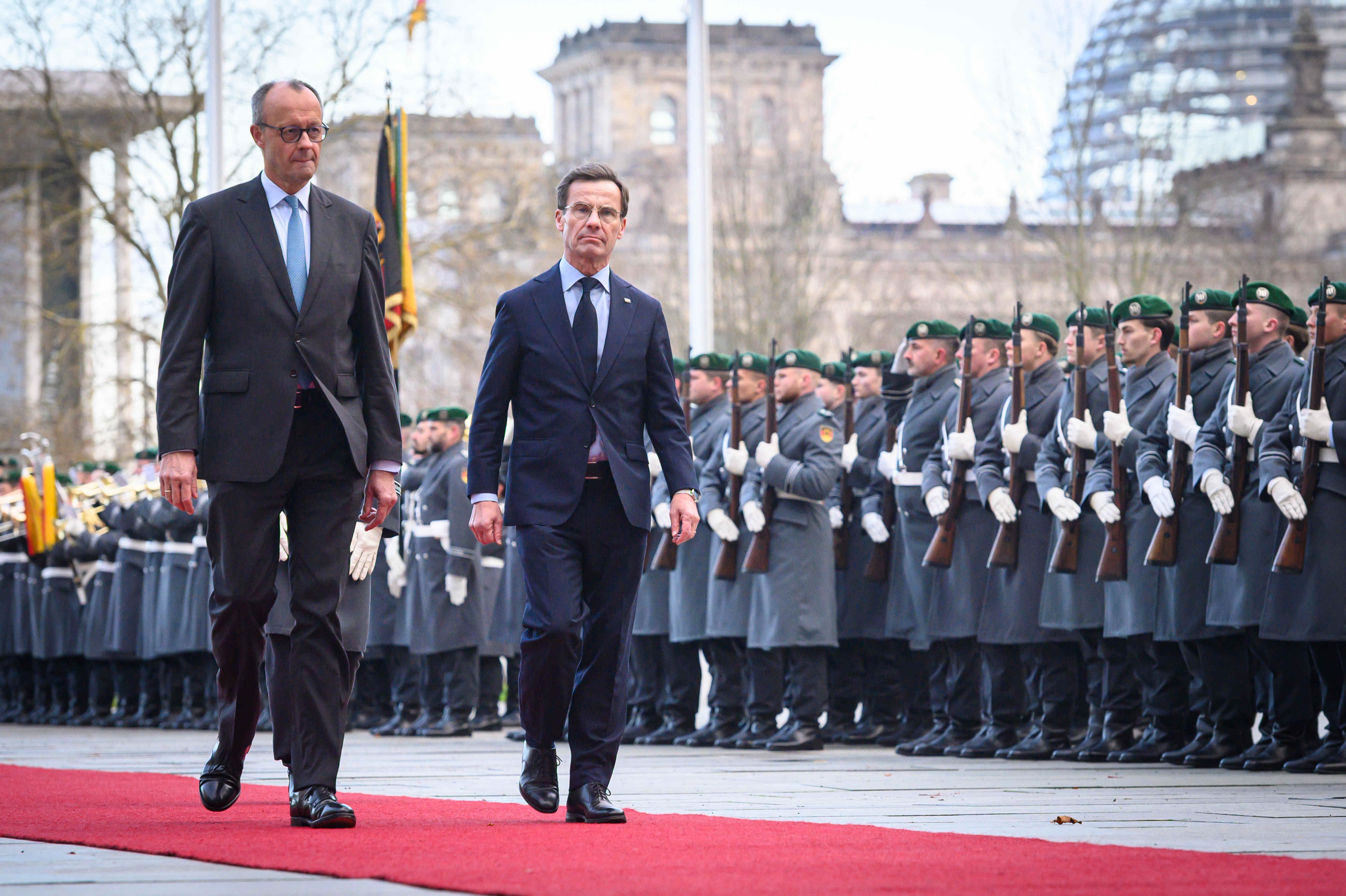 Berlin, Friedrich Merz trifft Ulf Kristersson